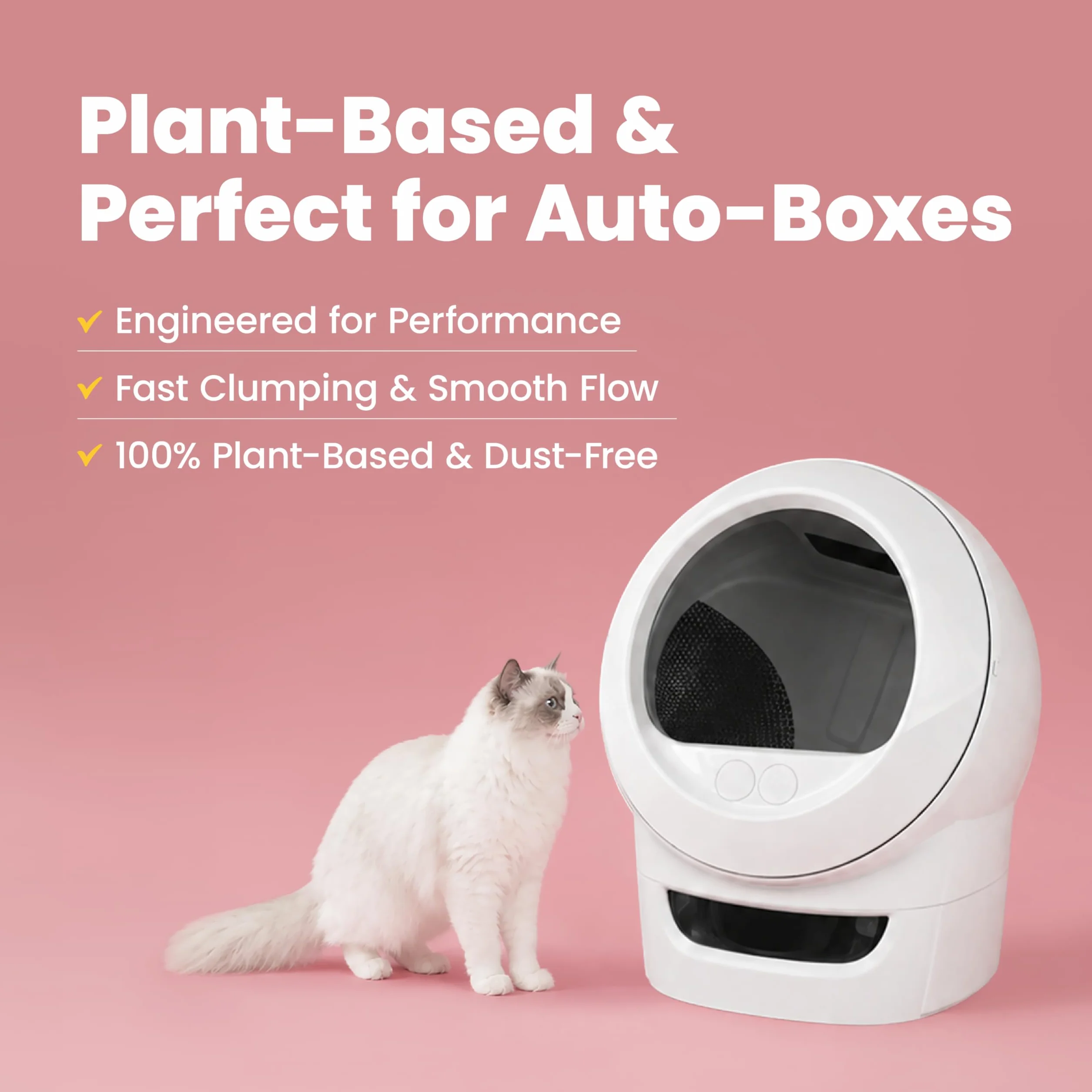 Lady N Arena de tofu para gatos, bajo polvo, compatible con Auto-Box sin perfume, 9 libras | Forma de minipelets, fuerte aglomeración, ultra absorbente, control de olores de carbón activado