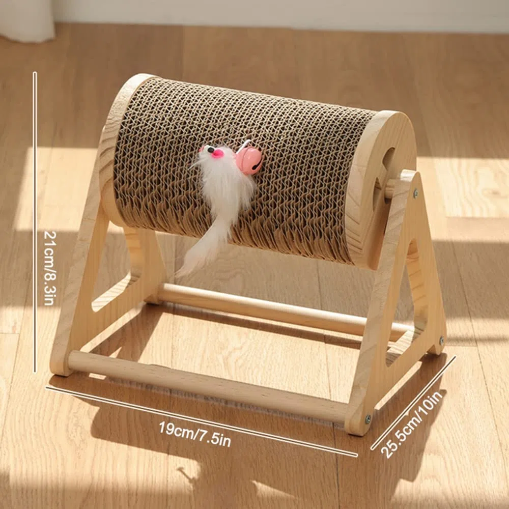 Juguete para Mascotas Noria Gato Pata Columna Gato Garra Interactiva Ejercicio De Molienda Papel Corrugado Natural Resistente Al Desgaste
