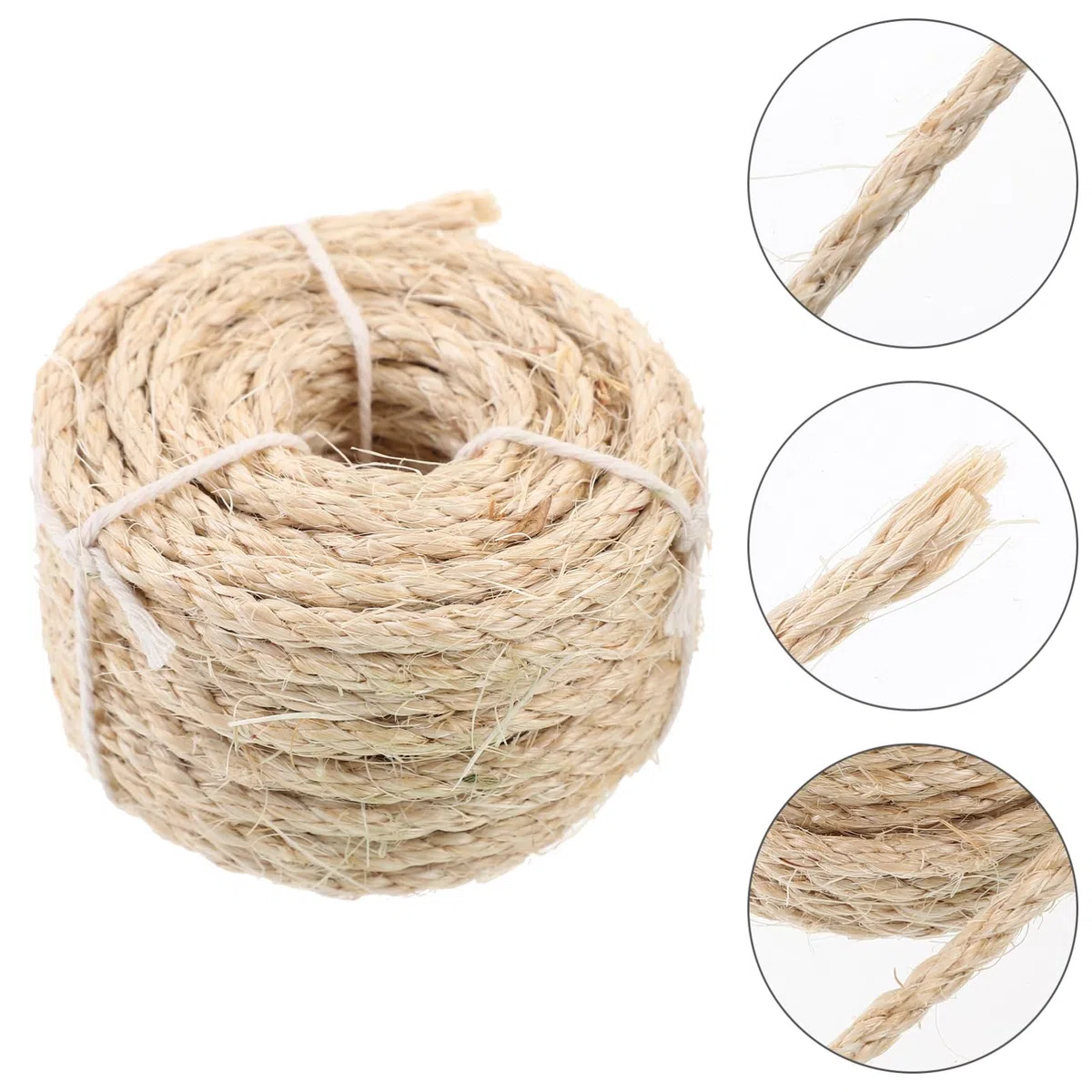 POPETPOP 5rollos Cuerda De Sisal Natural para Gato Resistente y Reemplazable para Rascadores y Decoración De Muebles