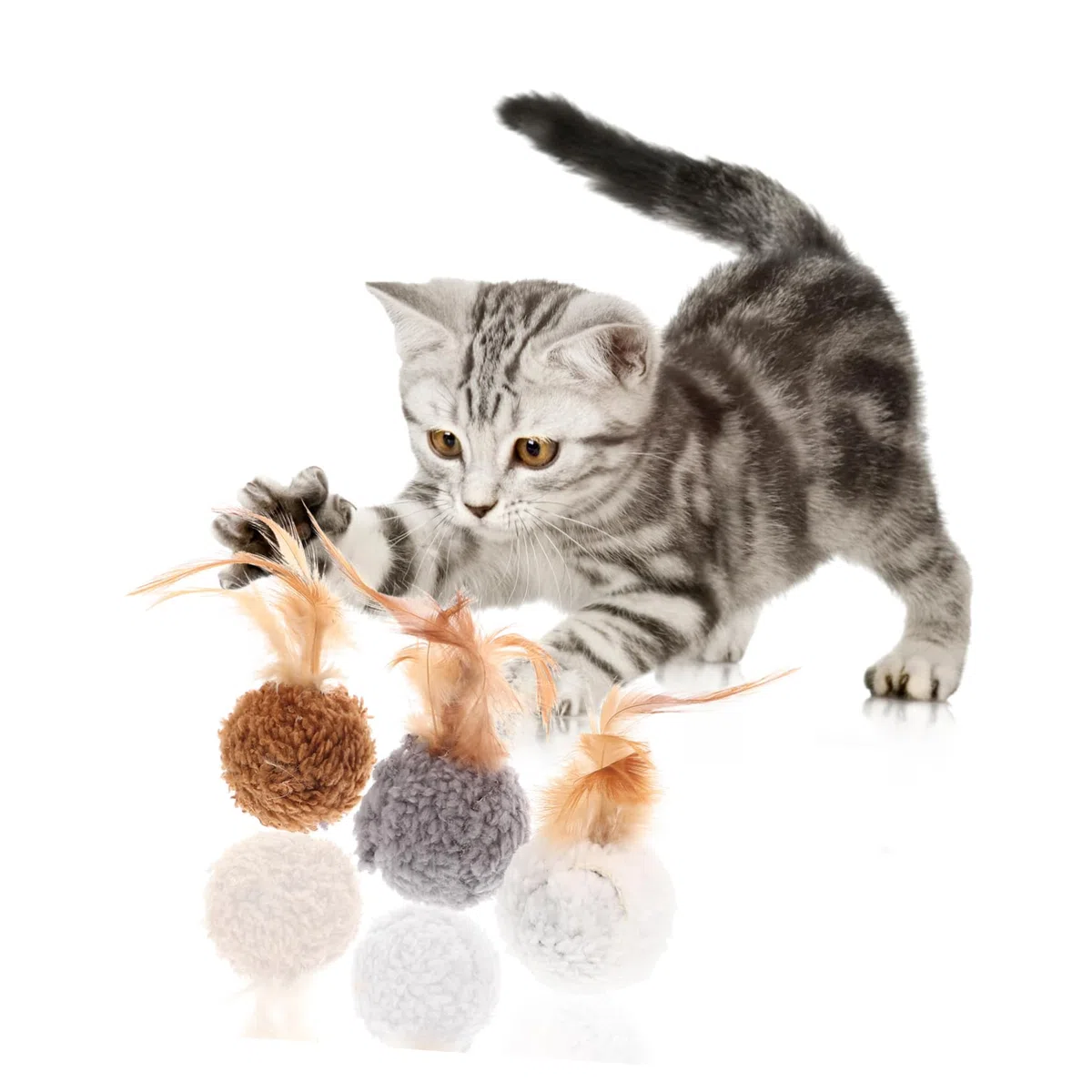 DOITOOL 45piezas Juguete Interactivo para Gatos De De y Sonajero Estimulación y Diversión para Mascotas para Jugar Interiores y Exteriores