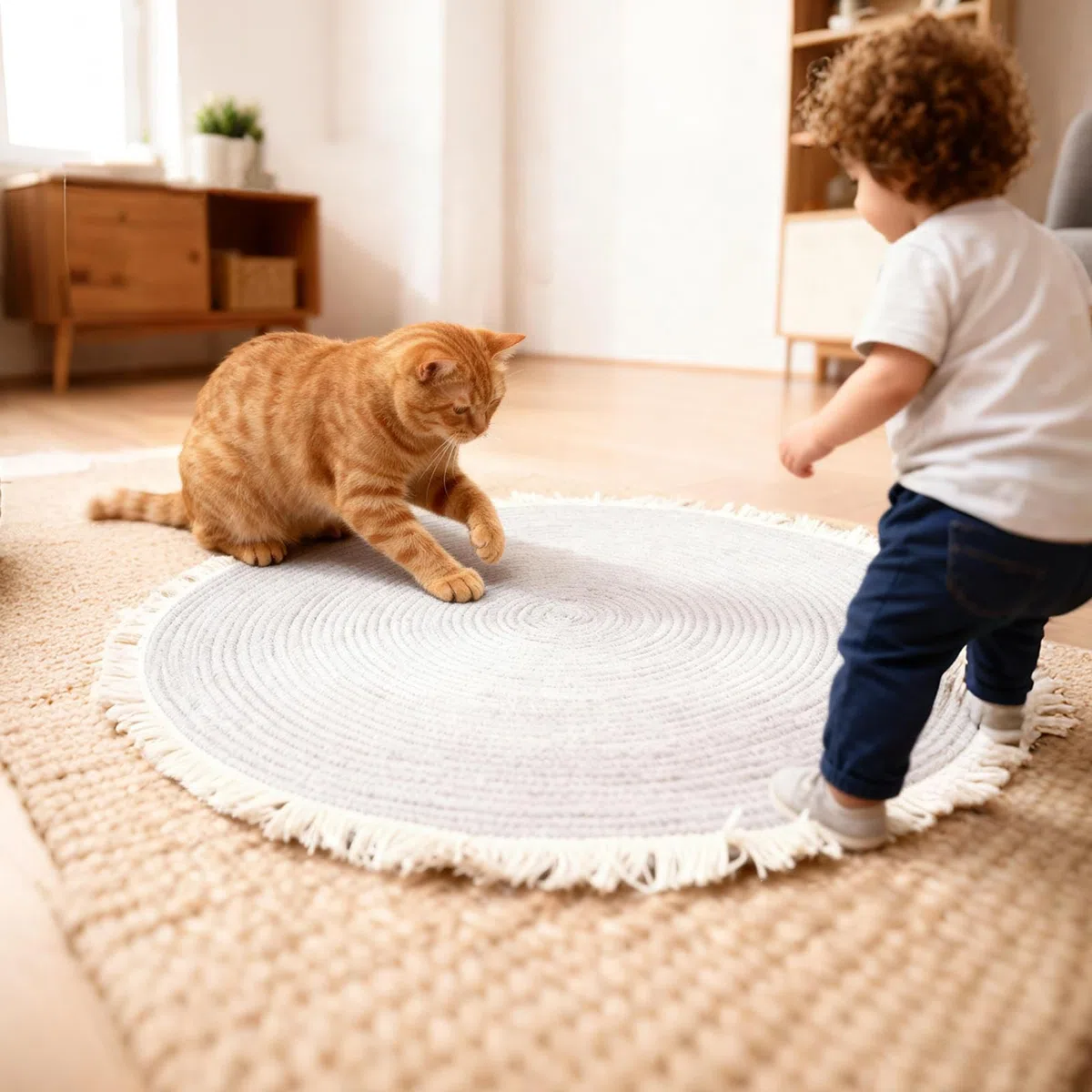 Alfombra para rascar Gatos – Alfombra de Cuerda de algodón con