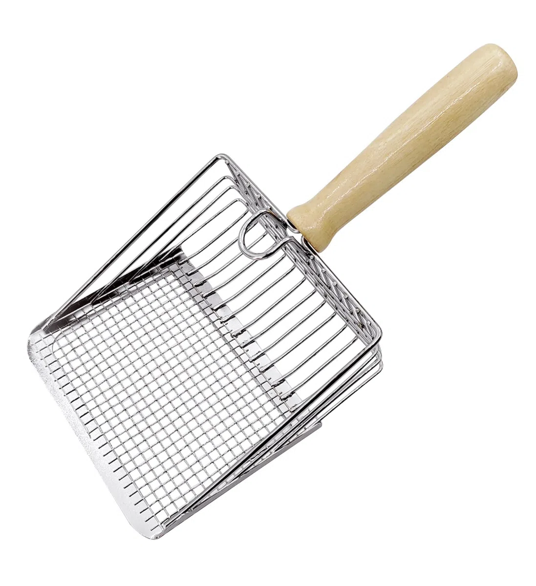 Cuchara de arena para gatos, pala de arena para gatos, de aleación de aluminio, recolector de arena para gatos, duradero y fácil de limpiar, diseño ergonómico, adecuado para caja de arena