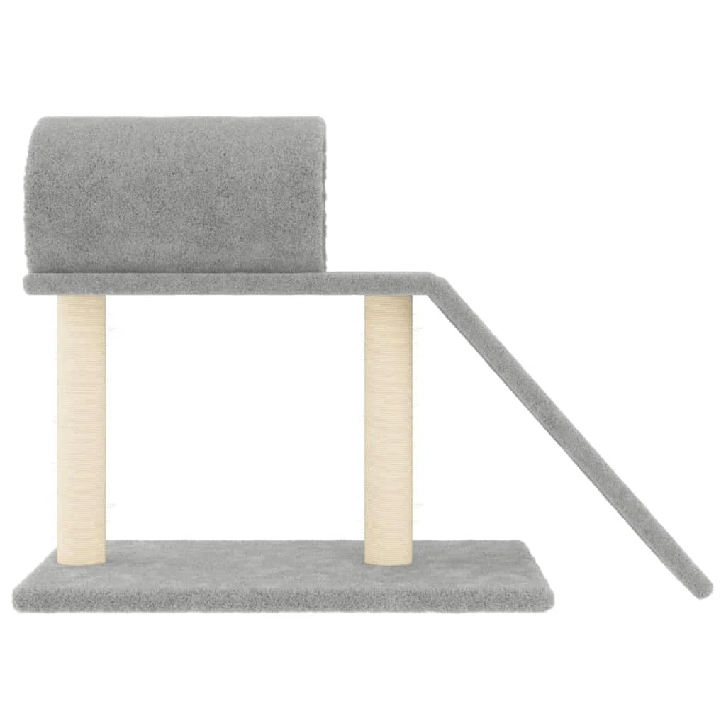 Rascador para Gatos con túnel y Escalera Gris Claro 55,5 cm, ZEYUAN Rascador Gato, Arbol Rascador para Gatos, Gatos Accesorios, Torre Gatos, Arranhador para Gatos, Casa para Gatos