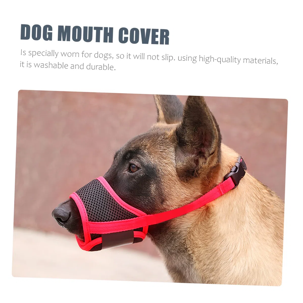 FRCOLOR 3 bozales Suaves para Perros pequeños, bozal para Perros de Seguridad, Divertido bozal antimordeduras para Perros, Cesta para Exteriores, Ajustable, Nailon, Rojo, antimordeduras