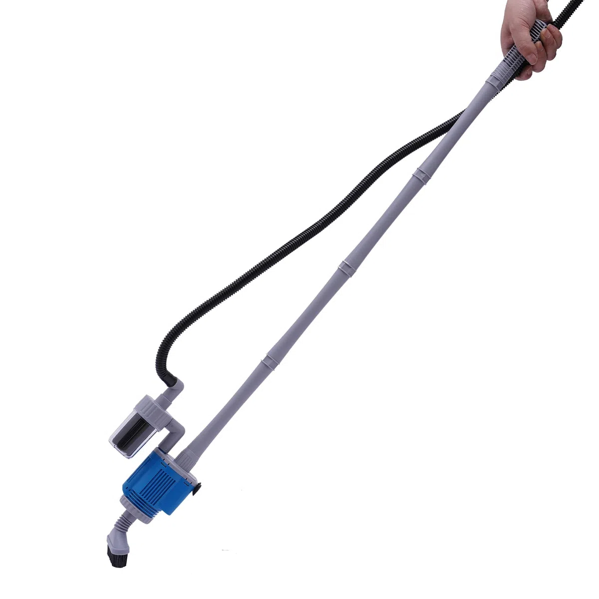 Kit de sifón limpiador de grava para acuario, herramienta automática de limpieza de acuario, cambiador de agua al vacío extraíble eléctrico para cambio de agua/eliminación de detritos/limpieza