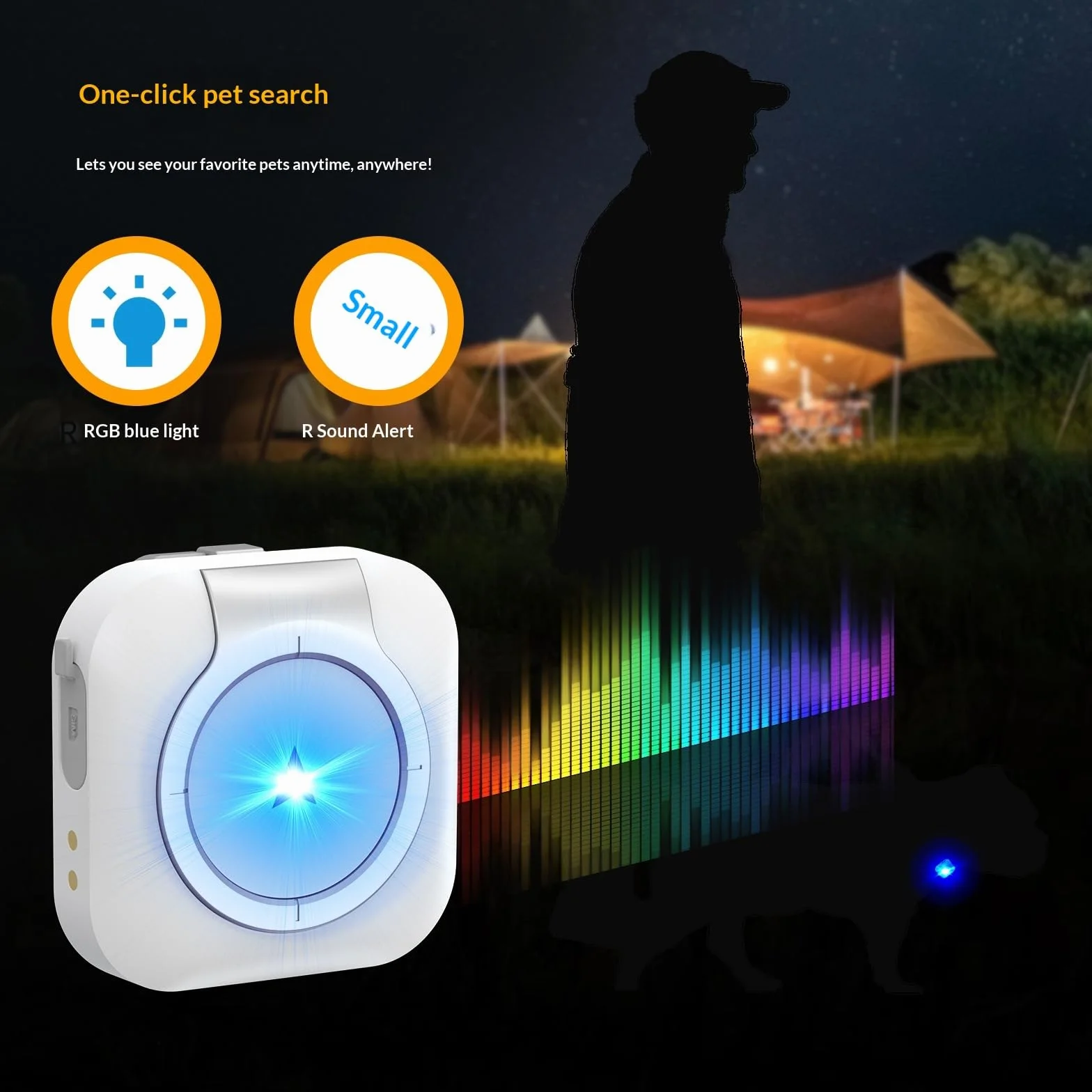 Collar de seguimiento GPS para mascotas, rastreador de ubicación en tiempo real para perros y gatos, gestión de la salud, compatible con iOS/Android, IP67 impermeable, localizador de seguridad