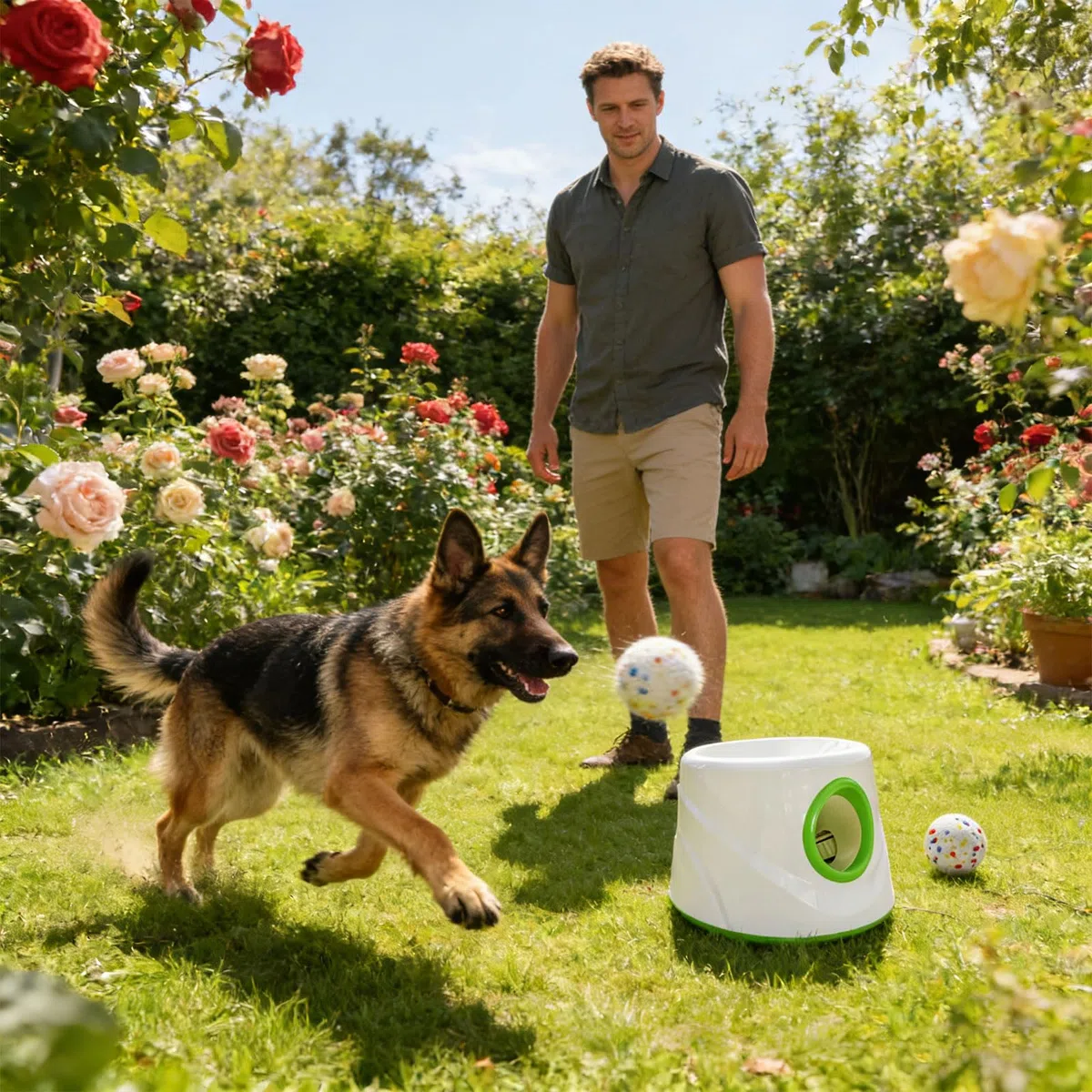 Paquete de 1 equipo de entrenamiento para mascotas, arrancador automático modificable, distancia de lanzamiento reforzada, ejercicio activo, iniciador transportable