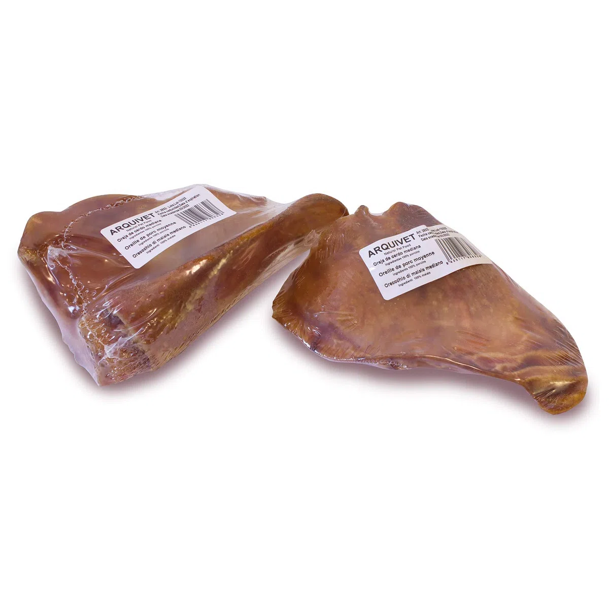 ARQUIVET Oreja de Cerdo Mediana para Perros - Caja Completa 20 Unidades retractiladas - Snacks Naturales para Perros - Chuches, premios, recompensas, golosinas, chucherías caninas