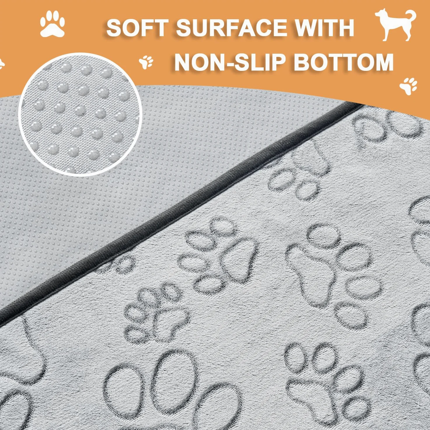 Qeils Almohadillas reutilizables para cachorros, paquete de 4 almohadillas lavables para orina para perros, almohadilla antideslizante, absorbentes y a prueba de fugas para orinal, jaula, parque