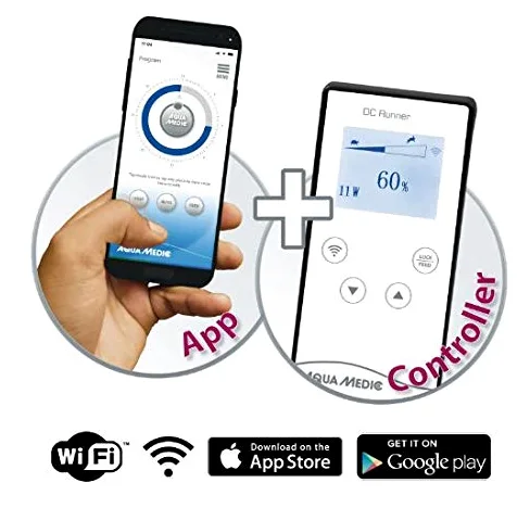Aqua Medic DC Runner 5.3 - Bomba universal regulable para acuarios, control mediante aplicación o controlador
