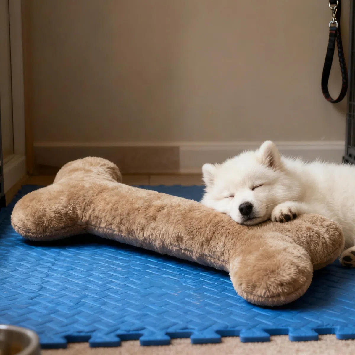 Juguete De Peluche Hueso para Perros Cojin Calmante para Cachorros De 70 Cm | Cojín Lanzable Para Cachorros Amantes de Mascotas Apartamento Oficina Dormitorio Siesta Juego Relajación