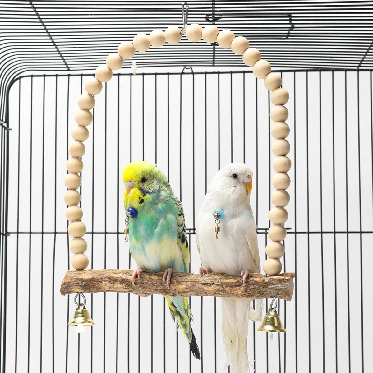 ArinkO Pochy - Percha Colgante Colorida con Cascabel para pájaros pequeños