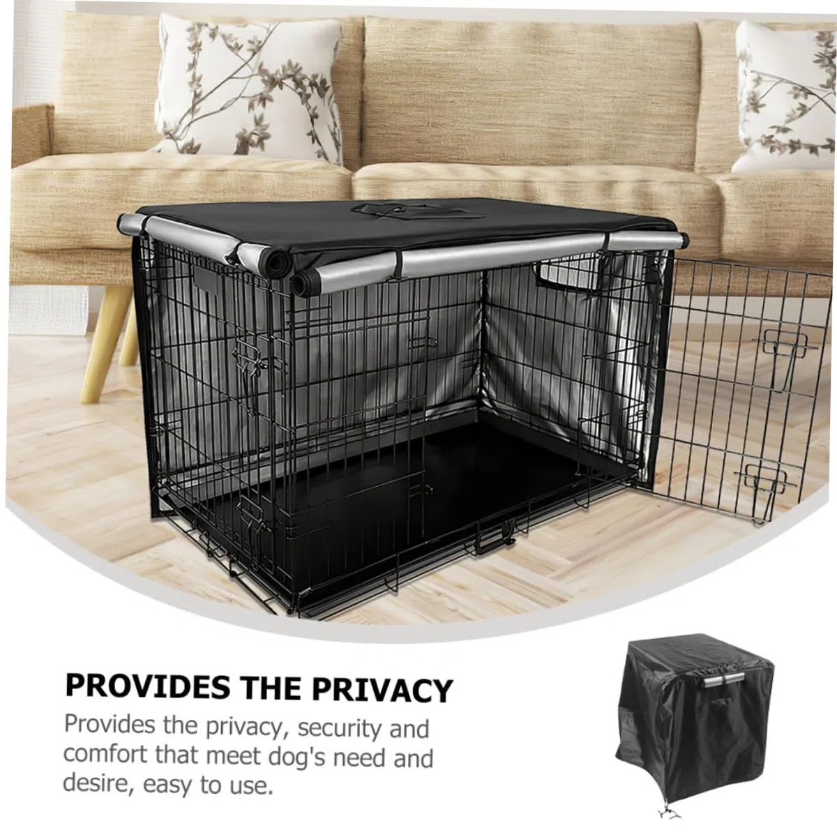 Didiseaon Funda para Jaula De Perro Protectora De Oxford Resistente Al Polvo Clima para Interiores y Exteriores Accesorios para Mascotas