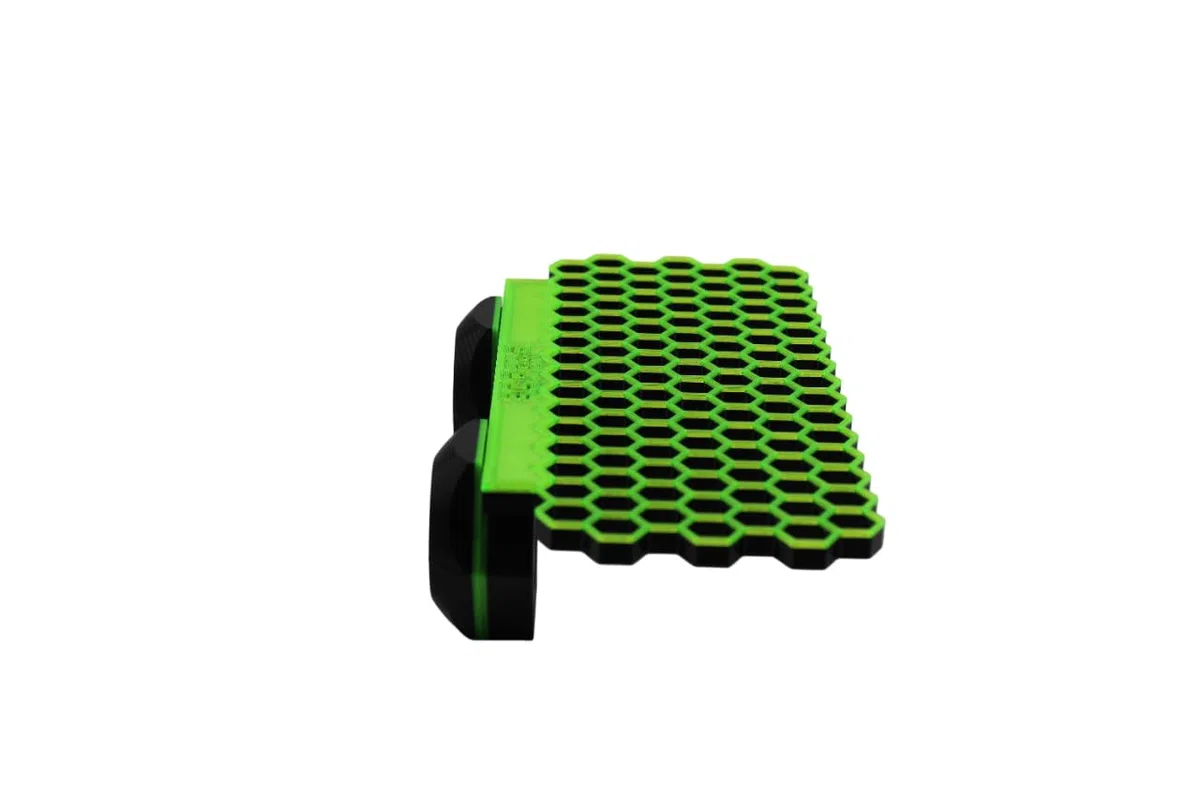 Estante magnético para fragmentos, materiales seguros para arrecifes, para vidrio de hasta 16 mm de grosor (negro/verde neón, 30 cm)