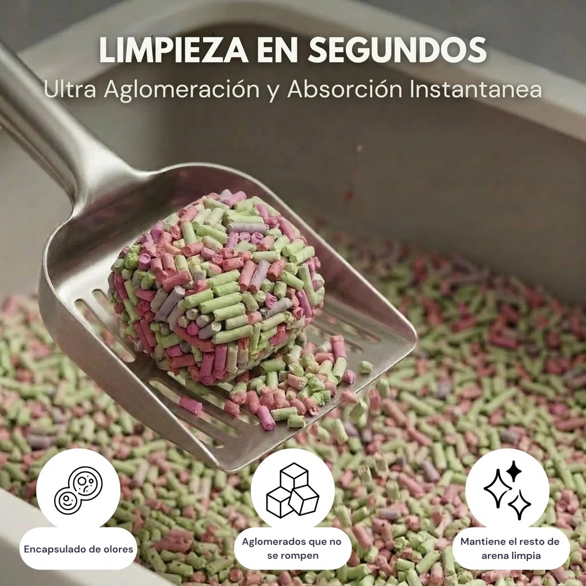MichiCat Arena de Tofu para Gatos TofuMeow, 12 kg (4x3kg) Arena Aglomerante para Gatos Vegetal Biodegradable, Libre de Polvo, Control de Olores Avanzado, Desechable en WC, Pack Ahorro Larga Duración
