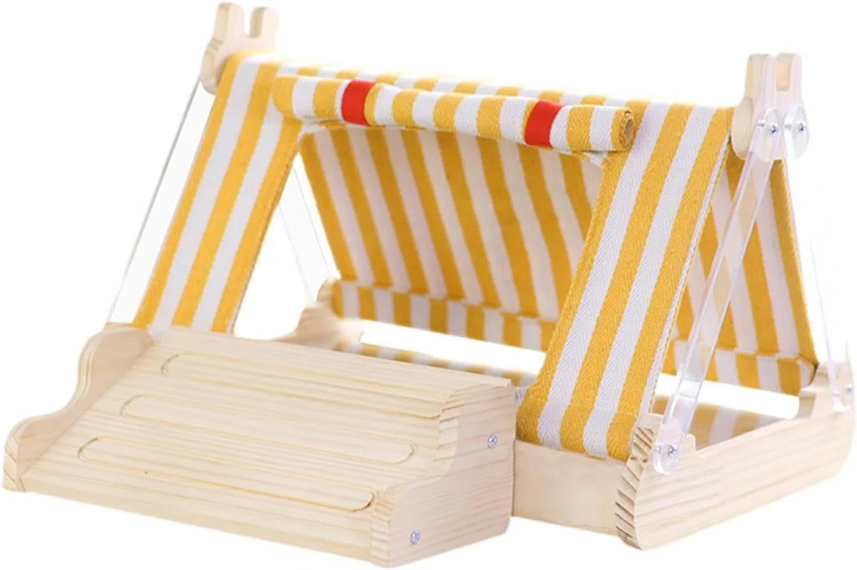 Cobaya Caseta de Madera con Escalera Refugio Verano Cama Tienda Pequeños Animales Lavable