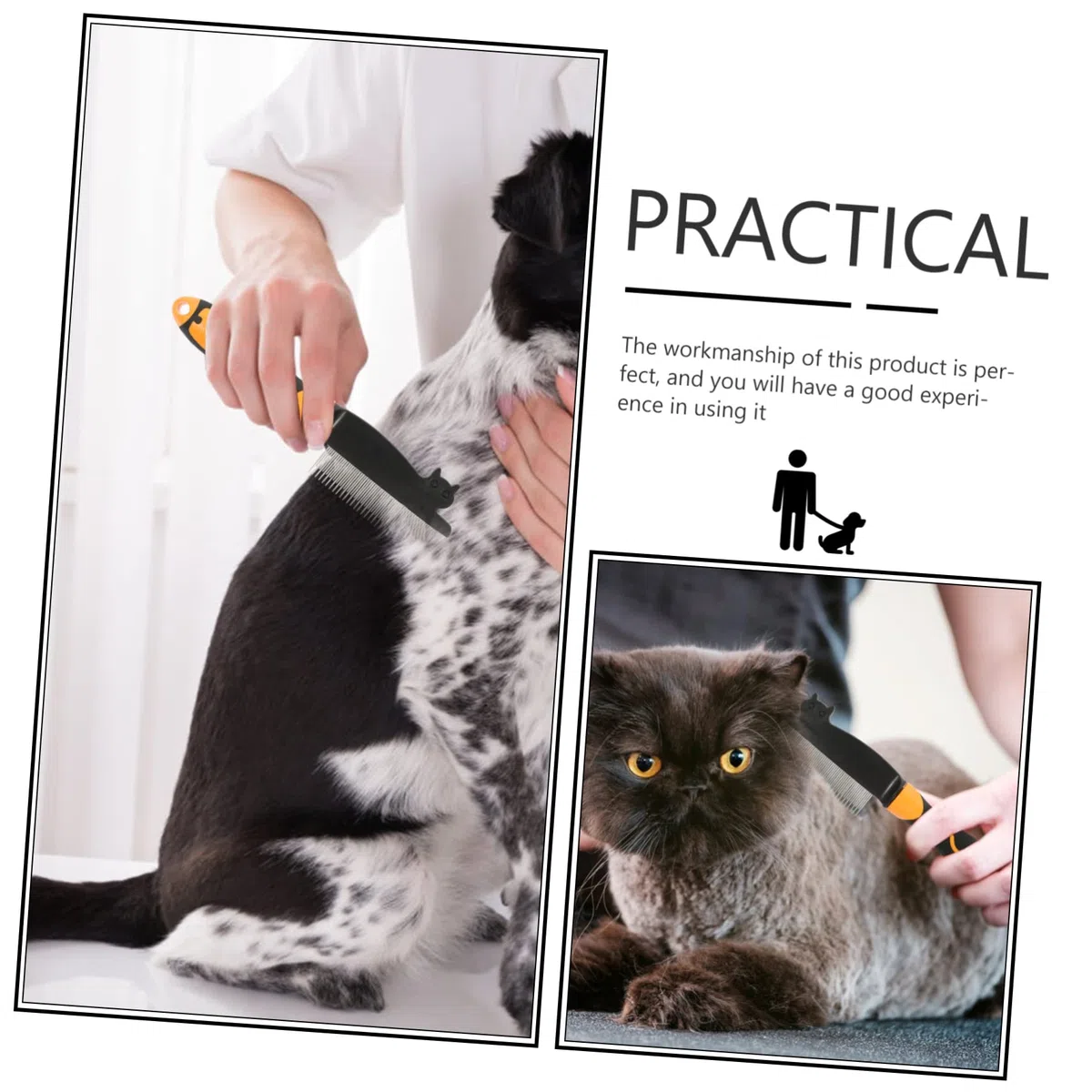 SUPVOX 3piezas Peine De Cuidado Para Mascotas Compacto Peine De Inoxidable Para Perros y Gatos Para Desenredar y Quitar El Pelo Muerto Diseño Ergonómico y Para Piel De Tu Mascota