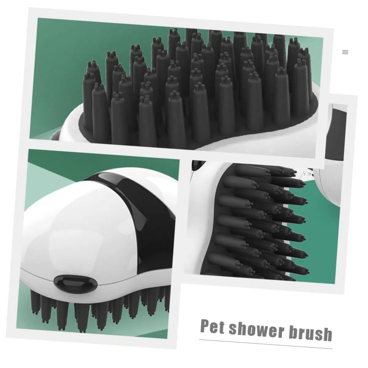 FRCOLOR 3 Piezas Cepillo De Baño Cepillo Para Pelaje De Gato Herramienta De Masaje En Forma De Panda De Masaje Para Perros Baño De Mascotas El Gato Tpr De Limpieza