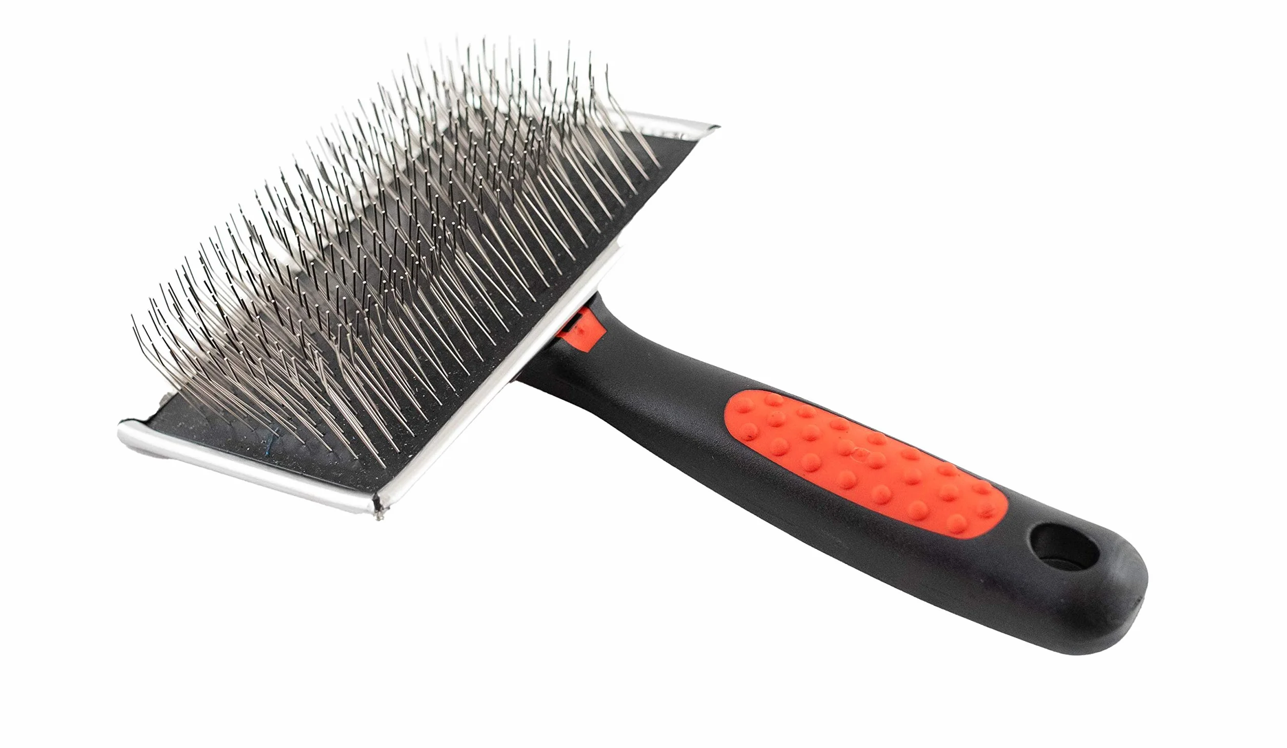 Paw Brothers - Cepillo plano extra largo para perros, grado profesional, elimina el pelo suelto y los enredos, más que los enredos, elimina la capa inferior, cepillo de aseo para perros, mango