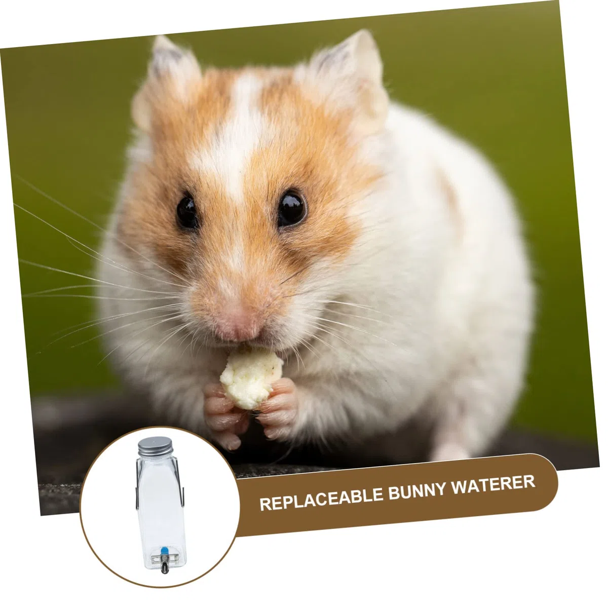 Gatuida Bebedero para Mascotas de Botella de Agua Colgante para Conejos Comedero de Agua Silencioso y Antigoteo para Hámsteres para Jaulas de Conejos