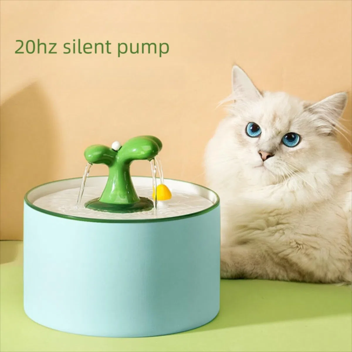 Fuente de agua automática de cerámica para gatos, 1000 ml, filtro circulante ultra silencioso, dispensador de bebidas para mascotas, bebedero de porcelana fácil de limpiar para gatos de interior