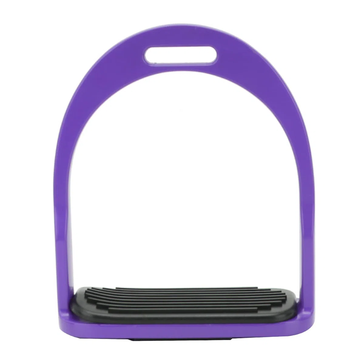 Estribos de Caballo de Seguridad Anchos de Aluminio Fundido a presión para niños, estribos de equitación ensanchados Antideslizantes, Color Morado, Negro y Rojo