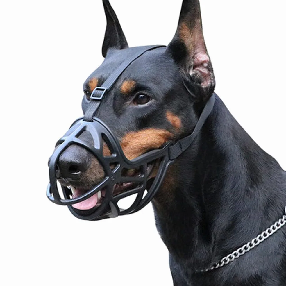 Bozales para Perros, Bozal for Perro Suave y Transpirable con tamaño de Hebilla Ajustable: Protector bucal definitivo for controlar mordeduras, Comidas ladridos