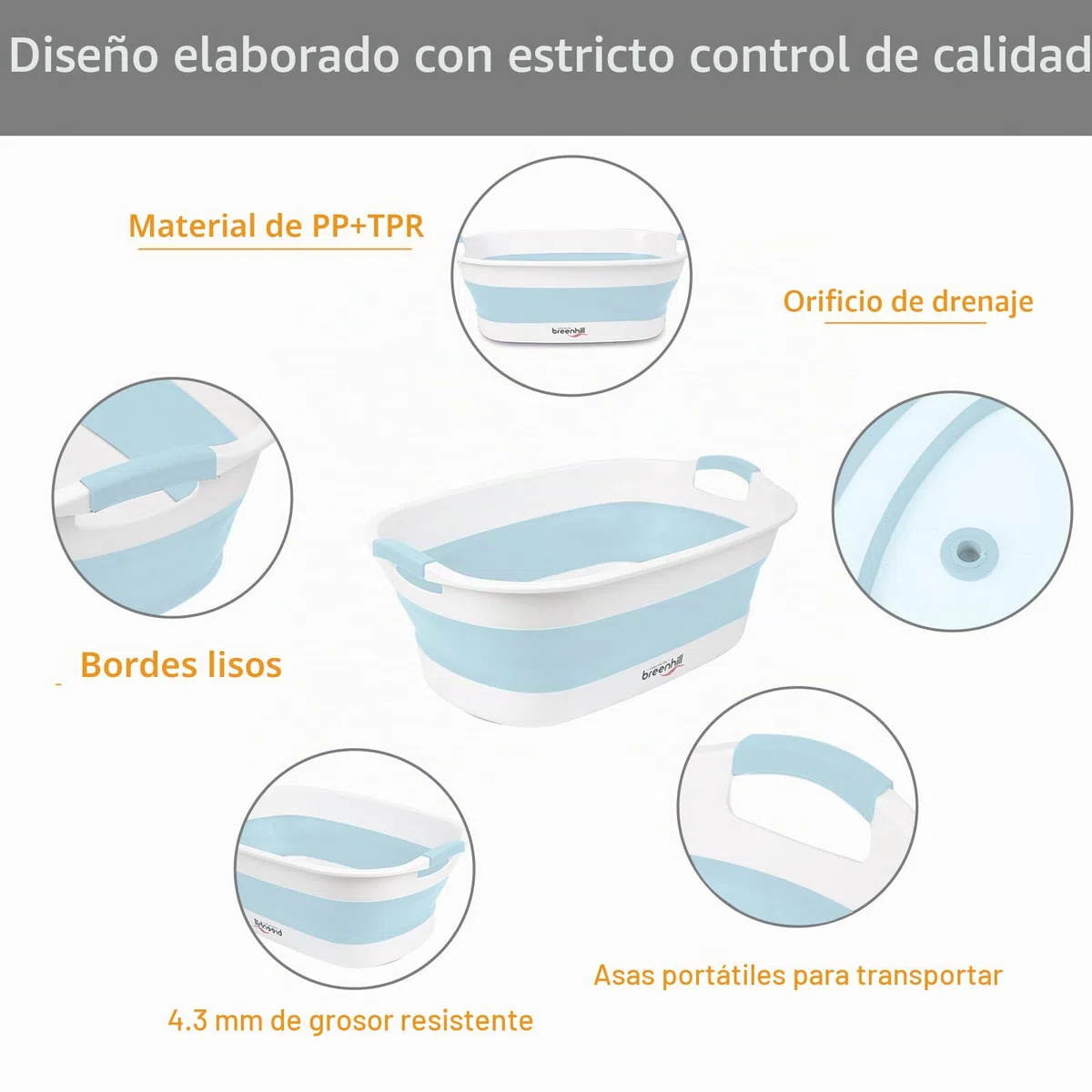 Bañera plegable para perros y gatos pequeños, bañera portátil para cachorros con tapón de drenaje de agua, bañera plegable para mascotas que ahorra espacio para uso en interiores y exteriores, azul