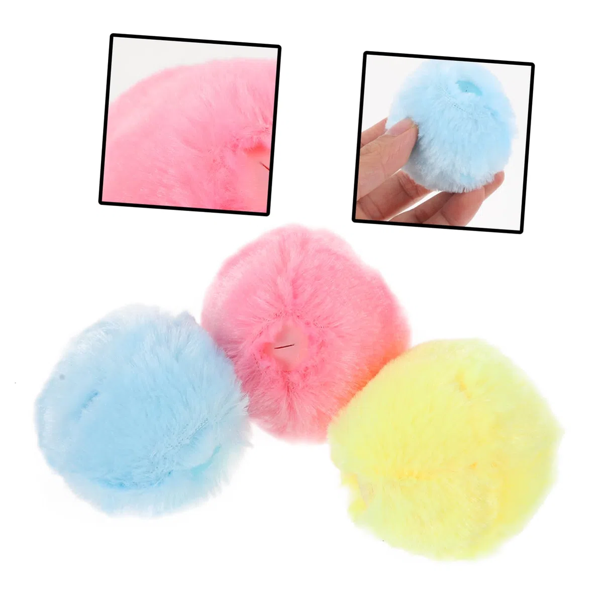 SUPVOX 9 Piezas De Juguetes De Peluche para Mascotas Juguetes De Bolas para Gatos Bolas Chirriantes para Mascotas Juguete para Gatitos con De Felpa Juguete para La Dentición