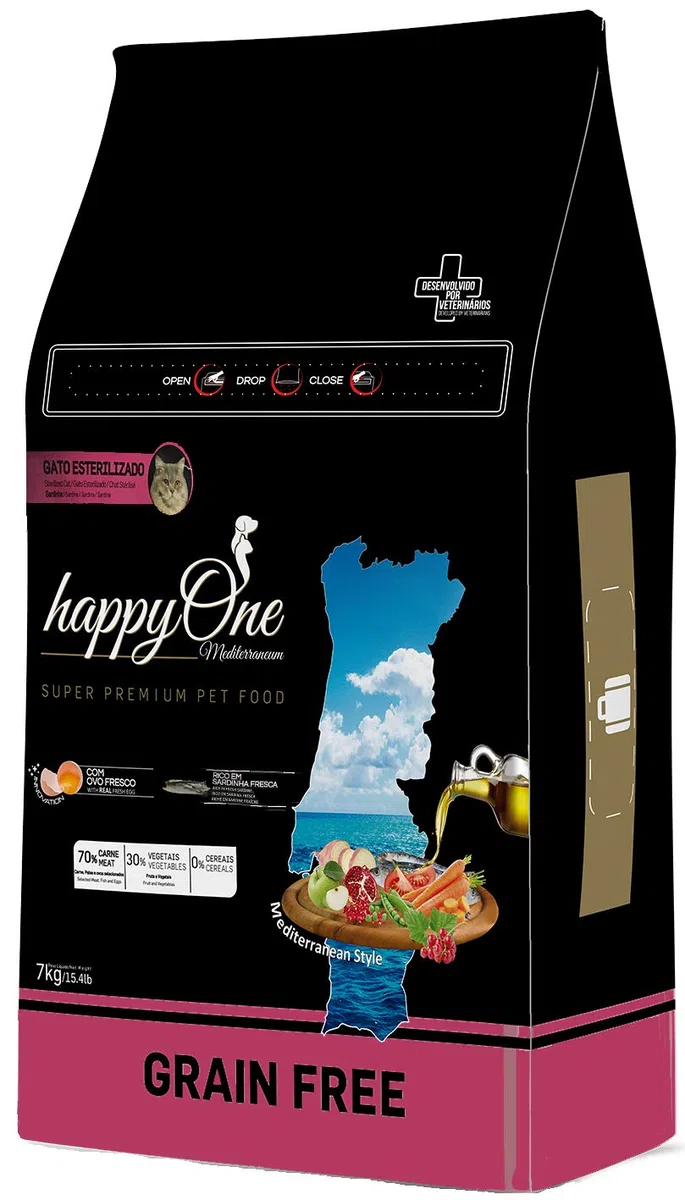 Mediterraneum Happy One Feline Adult Sterilised Sardina 12Kg 12000 g