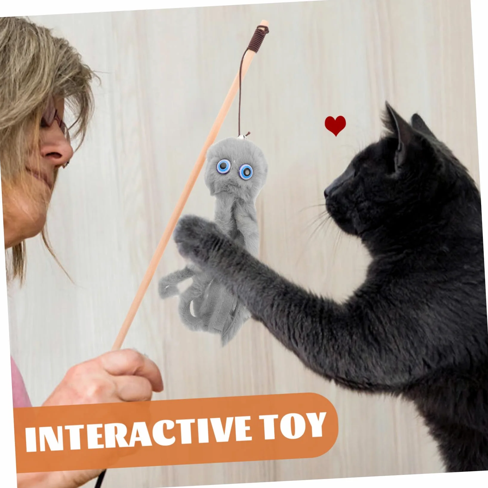 Yardwe 10 Piezas Masticar Juguetes Juguete para Mascotas Juguetes interactivos para Gatos de Interior Peluche Juguete para rascar Gatos Varita de Juguete para Gato un Tipo Divertido Vara