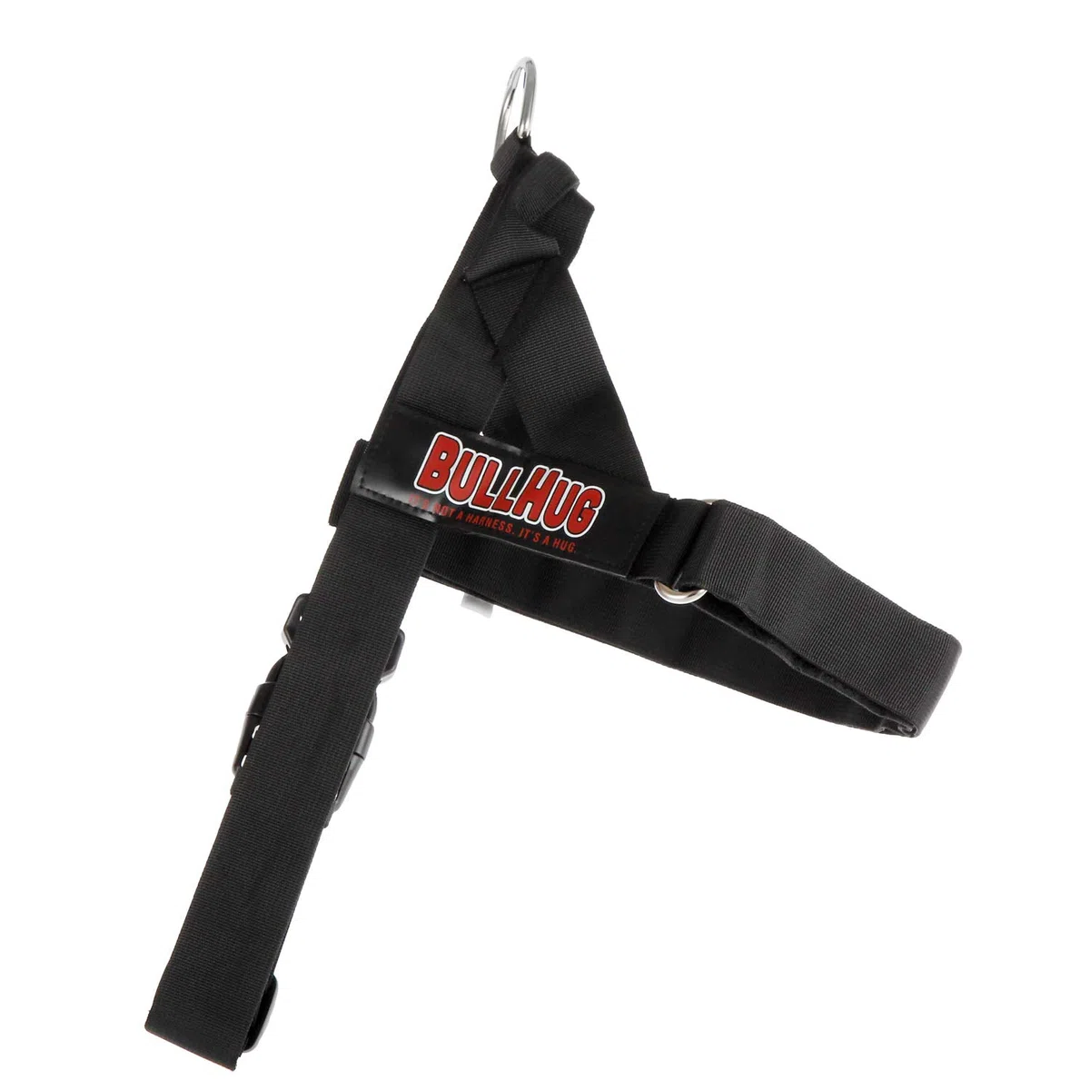 BULLHUG Arnés ajustable para perro, sin tirones, sin estrangulamiento, para bulldogs ingleses, bulldogs franceses, pugs y razas de pecho ancho, paseos fáciles y seguros (negro, mediano)