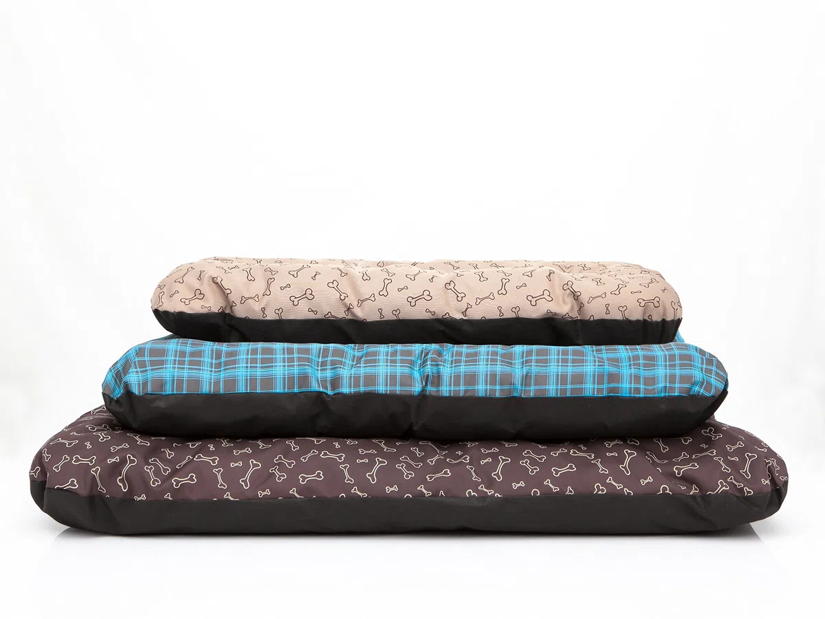 PillowPrim Colchón para perros, sofá para perros, cojín para perros, colchón para perros, cama para mascotas, cama suave, cojín R1-90 x 60 cm, grafito a cuadros