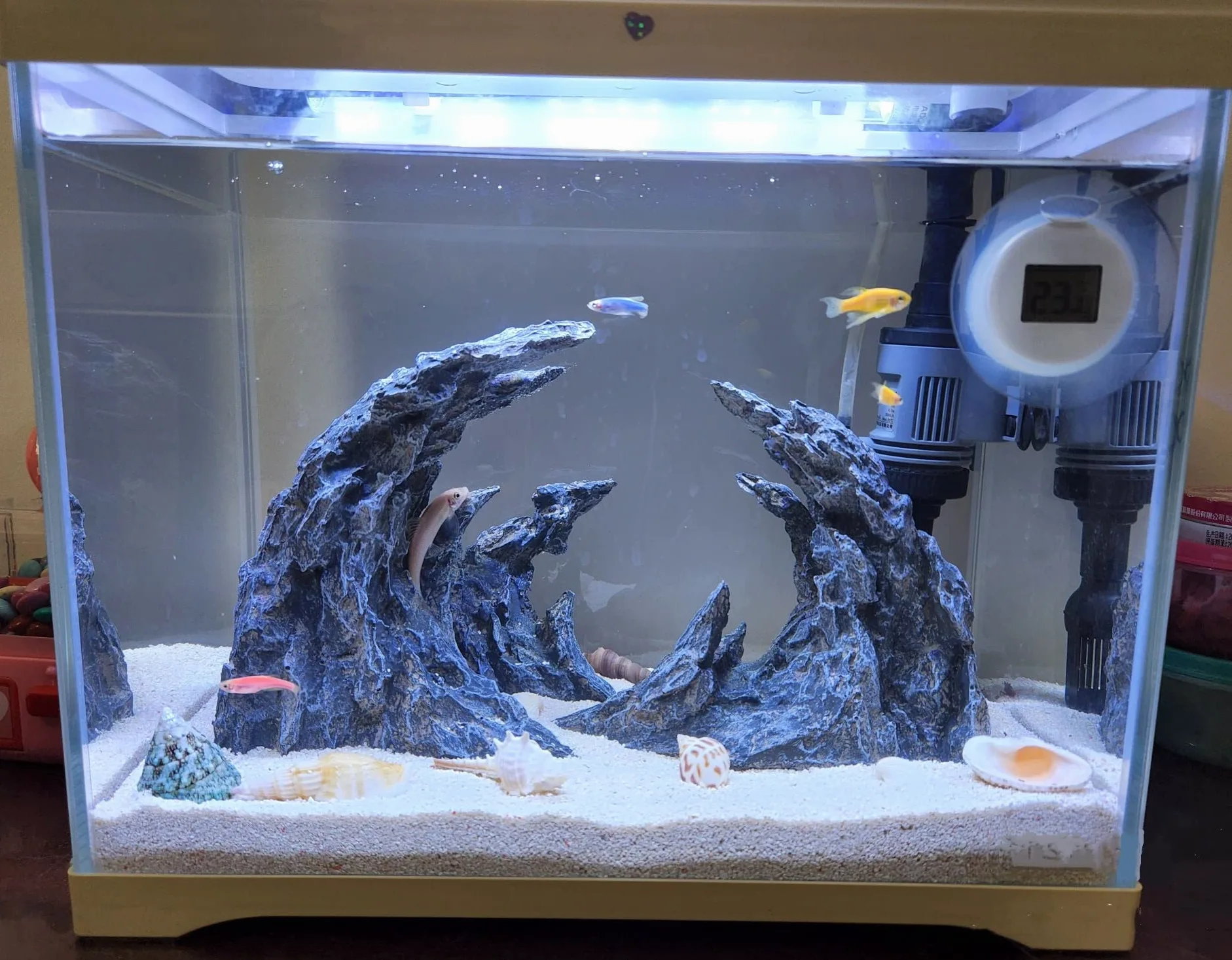AWXZOM Soul Valley - Adornos Grandes de Acuario, decoración de Acuario Extragrande, paisajismo Superior (Soul Valley, 45,7 cm)