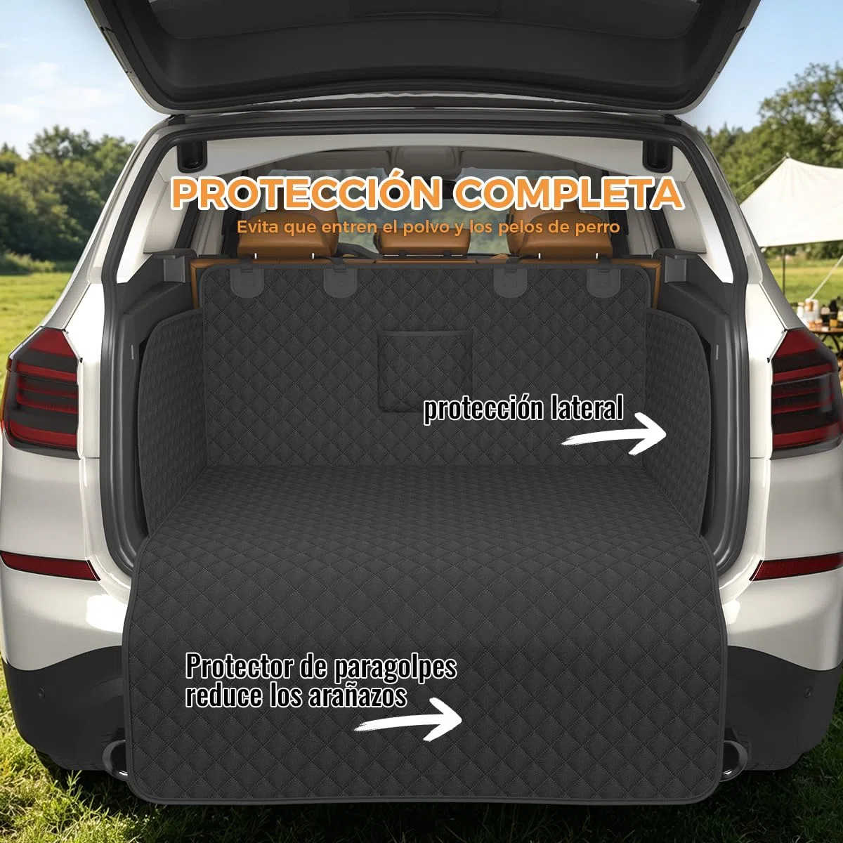 Protector para maletero de perro, manta para perros, acolchado con protección lateral y borde de carga, alfombrilla universal para maletero para perros es impermeable, resistente a los