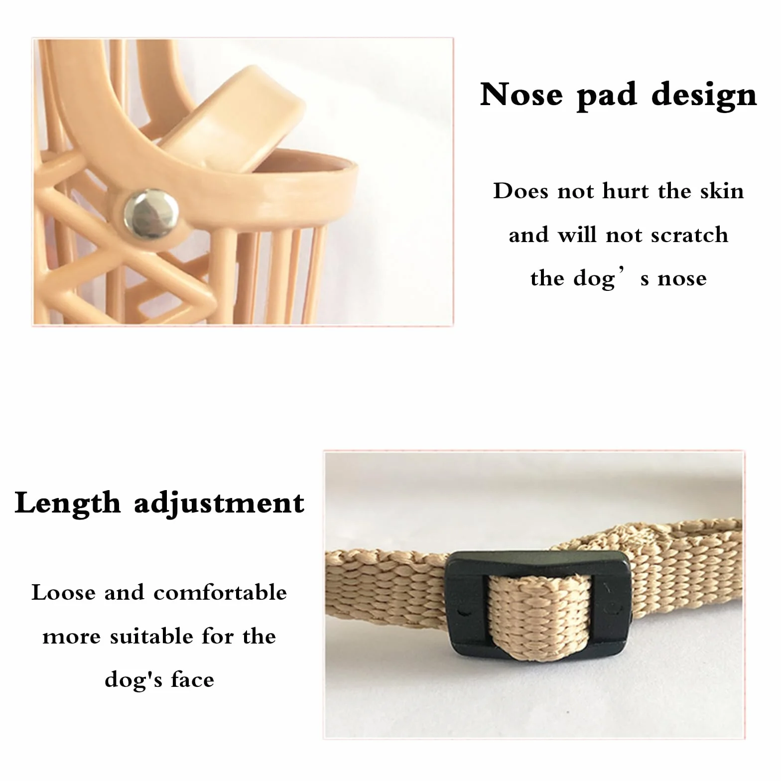 Bozal Suave for Perros, bozal de Malla Suave for Perros, Malla, Ajustable, bozales de Cesta Suave, cómodos, Transpirables, Ajuste rápido,Bozal para Perro(No. 2)