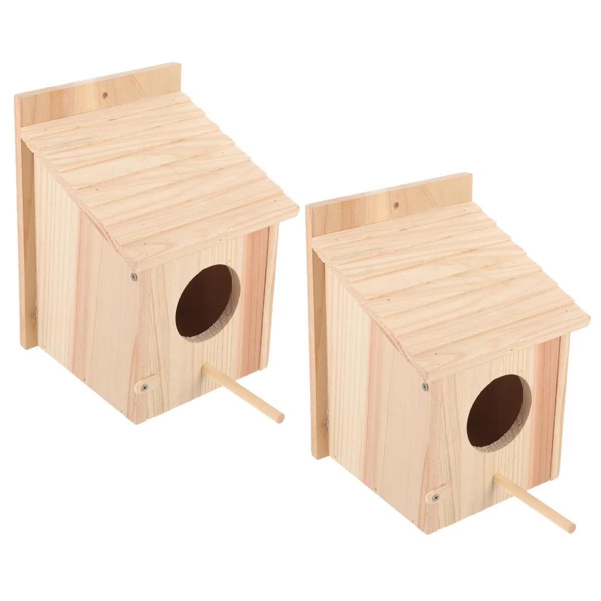 HEMOTON 2 Piezas Caja Nido de Madera para Pájaros, Colgante Exterior con