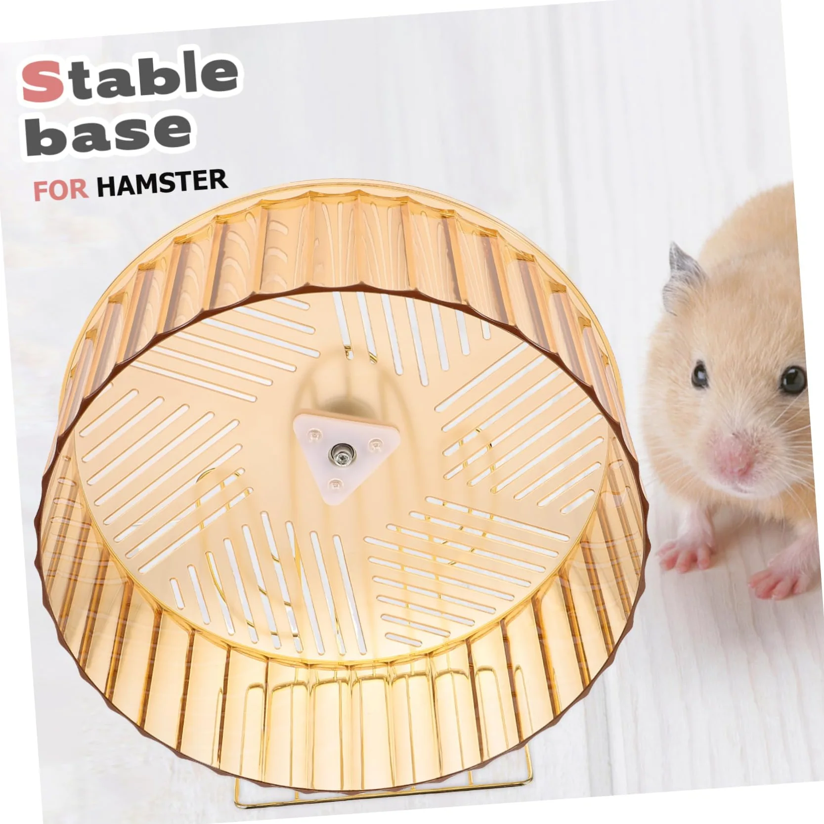 Kisangel Rueda de Hámster Silenciosa para Ejercicio, Rueda Compacta para Erizos y Chinchillas, Accesorio Adorable para Jaulas de Roedores