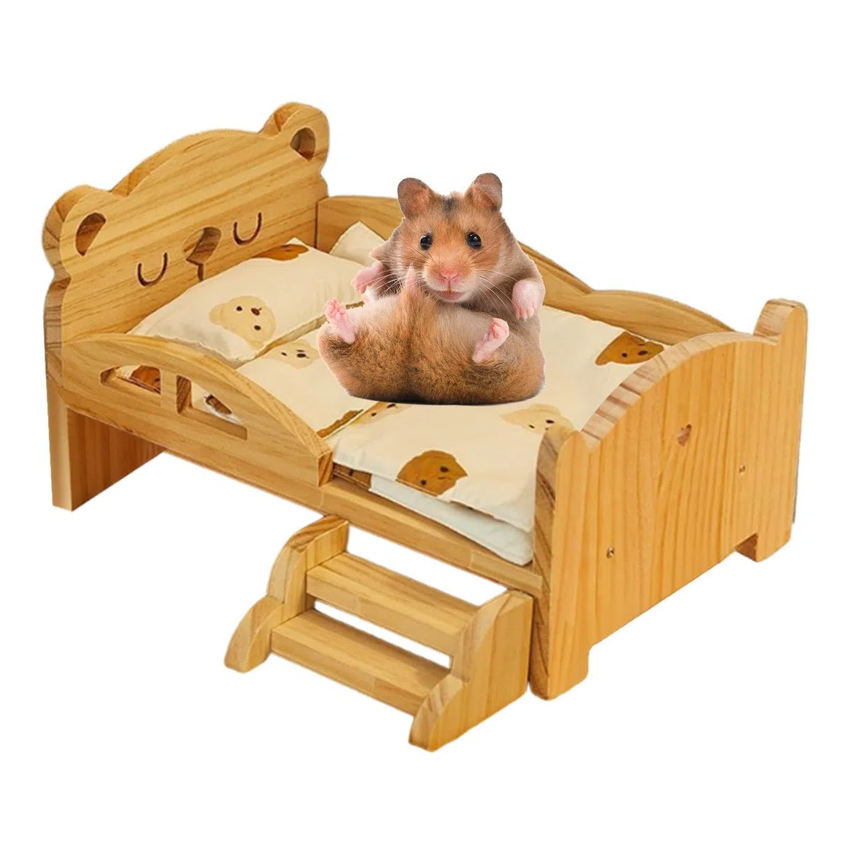 Cama de Hámster de Descanso de Madera de Animales | Cama Habitable de Madera para Pequeños Roedores Enanos para Jerbos Enanos, Erizos, Hámsters, Chinchillas, Conejos, Hurones,