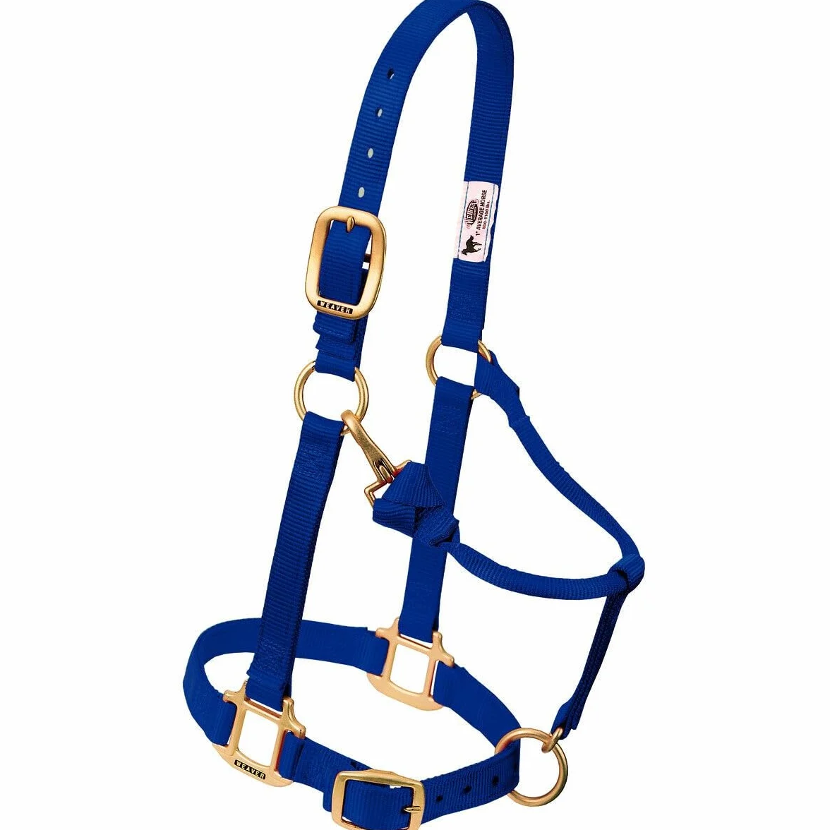 Weaver - Cuero Ajustable para Barbilla y Garganta (3/4"), 35-7035-NV, Azul Marino, 1 Inches Average Horse