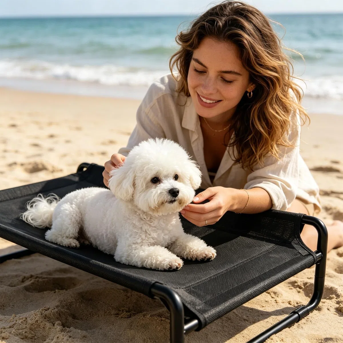 Genérico Cama Elevada para Perro Transpirable y Secado Rápido