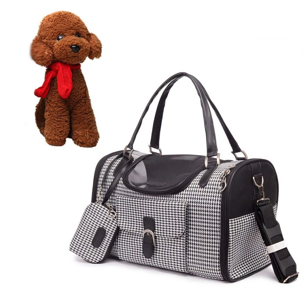 Jaula Portátil para Perros, Bolsa de Mensajero Plegable con Cojín Lavable, Utilizada para la Caja luz Viaje para Mascotas