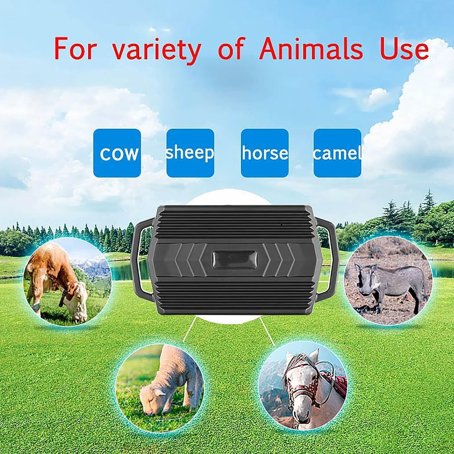 Localizador GPS para animales, rastreador antirrobo en tiempo real con monitoreo de latitud y longitud, alertas de velocidad, para ganado, ovejas y caballos