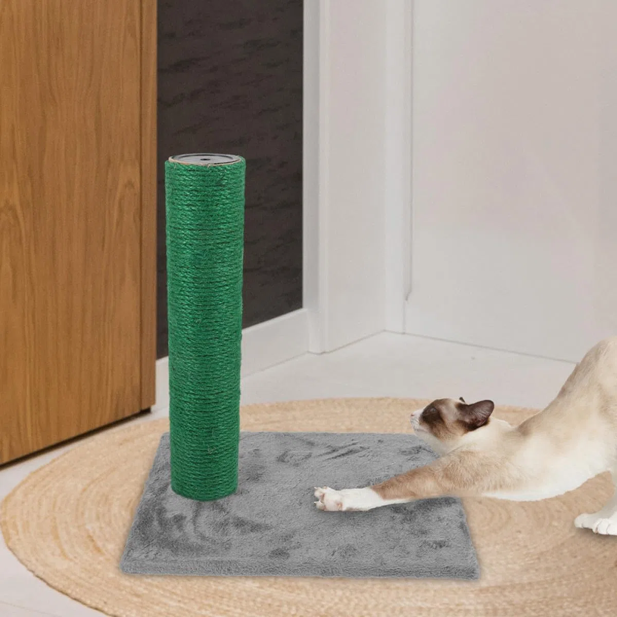 Outanaya Reemplazo Cuerda de Yute Resistente para Gatos de Poste Rascador y Diseño Recto, Paquete de 2 Piezas Seguro para Mascotas Activas en Interiores