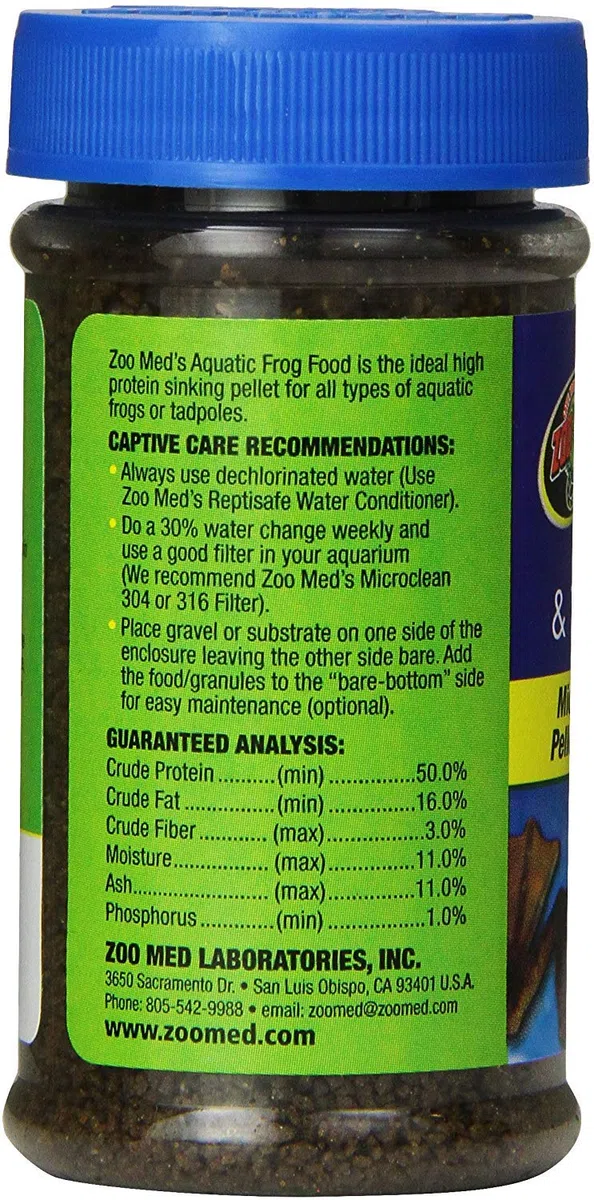 Zoo Med Aquatic Frogs and Tadpoles Healthy Food Micro Pellet 2 Ounces - 10 Pack