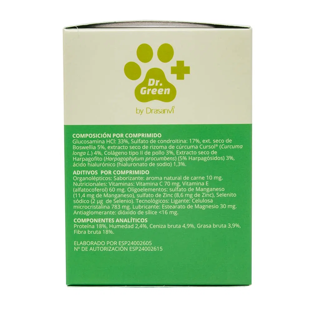 Artrosis Perro Movilgreen Plus 60 Comprimidos para Articulaciones Drasanvi | Formula Reforzada con Mayor Concentracion de Activos para Perros con Necesidades Articulares Mas Exigentes, Dr Green