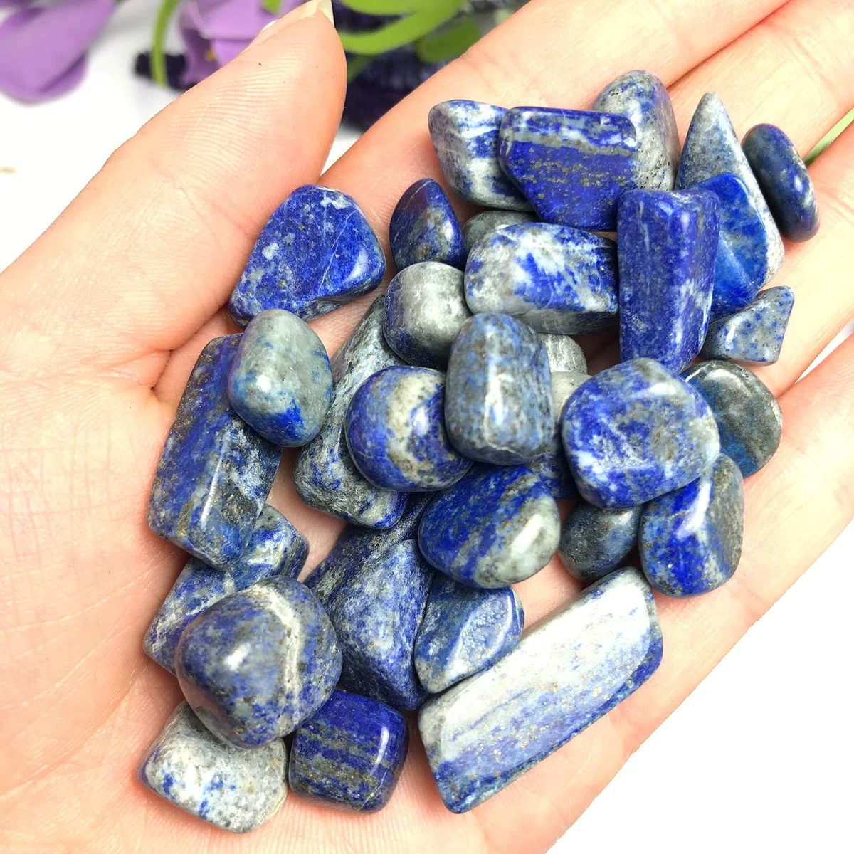 Lleno de Textura Piedra Blanca Azul Natural de 100g, Piedras de Grava de Cristal, espécimen de Cuarzo de Cristal de Roca, decoración de pecera