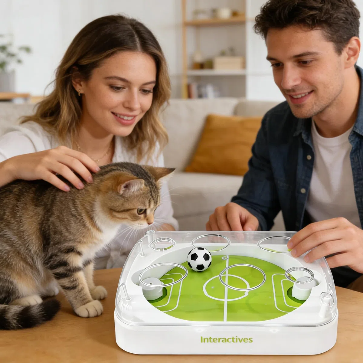 Juguetes para Gato Tipo Pelota Juegos Interactivos de Fútbol para Mascotas | Juguetes Estimulantes para Gatos para Entrenamiento, Ejercicio, Estimulación Mental,