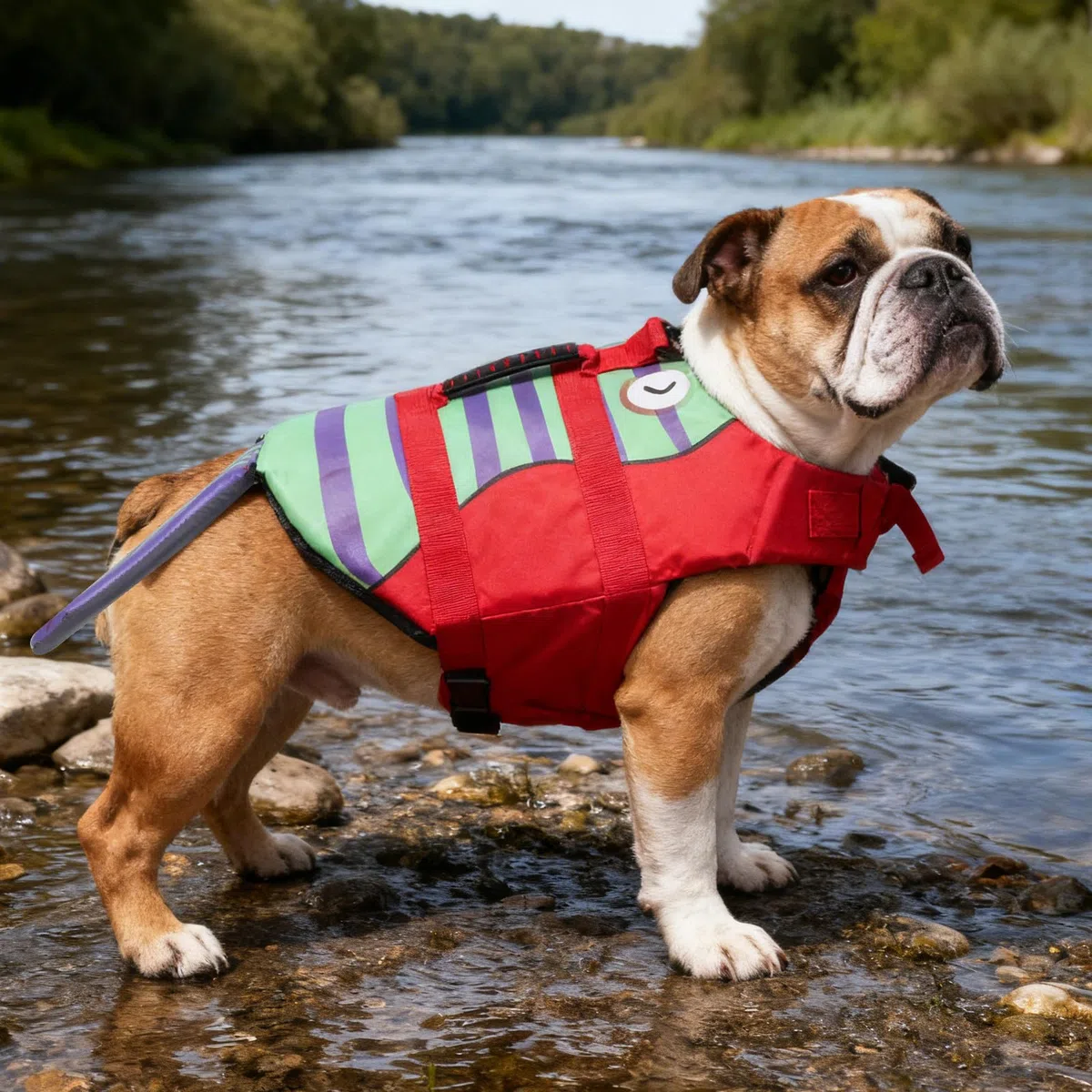 Sosoport Chaleco Salvavidas para Perros Diseño, Ajuste Cómodo, Poliéster Resistente, Adecuado para Nadar en Playas y Lagos, 10-20kg