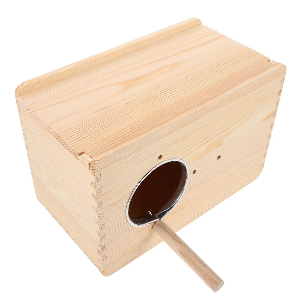 SHINEOFI Caja de Cría de Loros Nido Colgante Madera Maciza para Jardín Patio Nido de Cría para Periquitos y Cacatúas